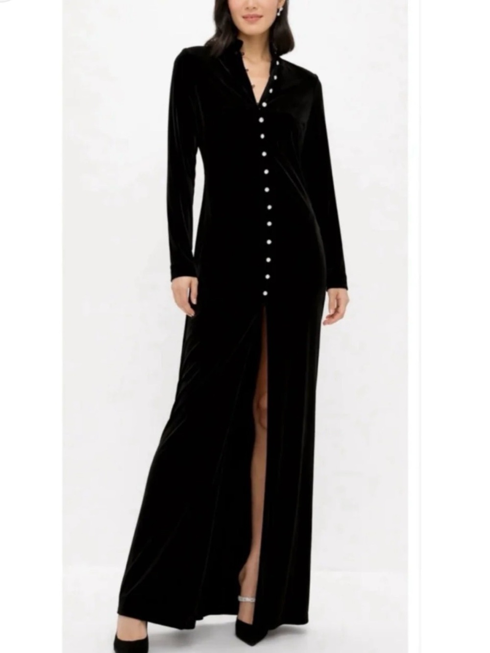 Tuckernuck Black Velvet Loretta Dress $198 NWT Large L
